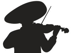 Logo de mariachi violinista